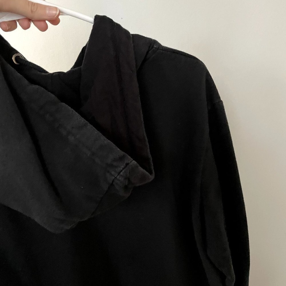 Nowhere Basic Black Hoodie Comfortable Casual Poc… - image 6